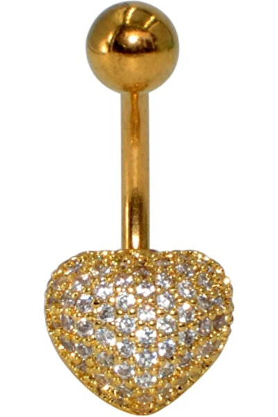 AMALFİ Σκουλαρίκια Piercing, Αξεσουάρ, Σκουλαρίκι Αφαλού από Επιχρυσωμένο Ατσάλι