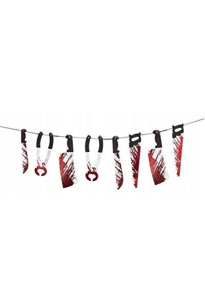 Korbi Ghirlanda cu unelte sangeroase, Korbi, Halloween, 2 metri, Rosu