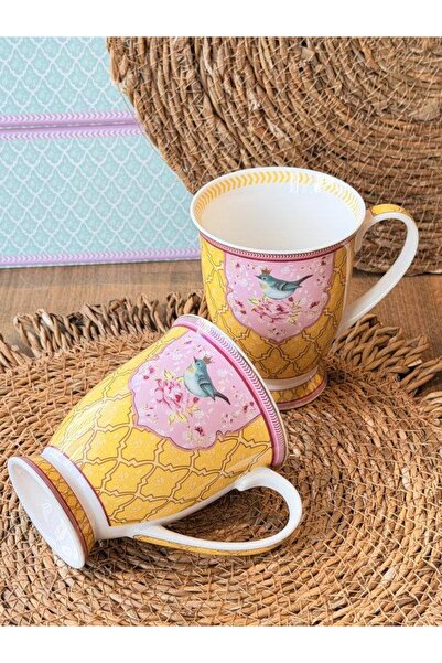 ROSSEV Porcelain Mug Set of 2 Qush Yellow 300ml