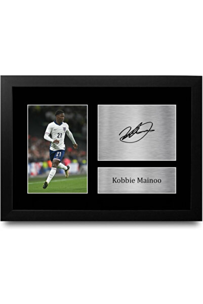 HWC Trading FR A4 Kobbie Mainoo England Gifts Printed Signed Autograph Pictur...