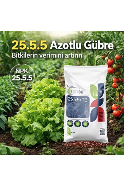 AGROEGE 25.5.5 +TE – Yüksek azot – 25 kg