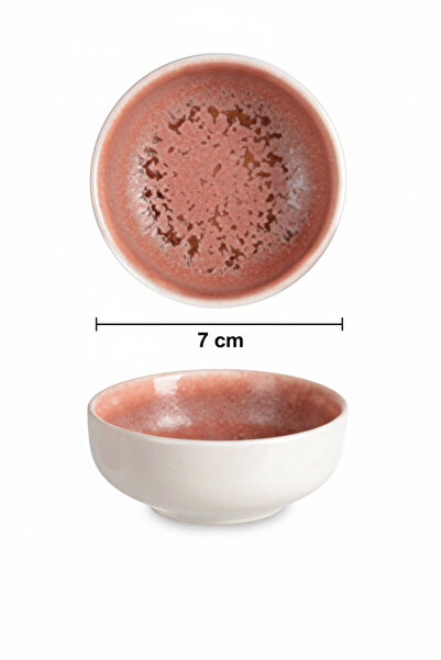 rinart 6-Piece Coupe Shape Rosa Honey Bowl 7 cm – Stylish and Modern Porcelai...