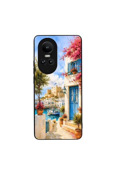 Sonique Θήκη SoniqueGreek Island Muse Series για Oppo Reno10 5G Ροδίτικο Λιμάνι