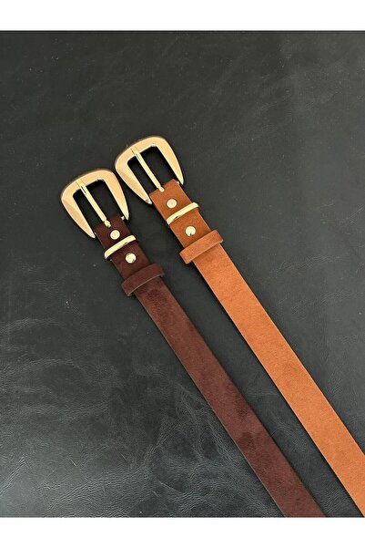 LİA KEMER 2-Pack Jewel Plain Patterned Suede Women's Gold Buckle Belt Jacket ...