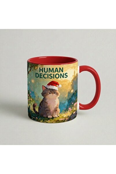 Petgifts Cana Cadou Personalizat Amuzanta Cu Mesaj Human Decisions - Ceramica...