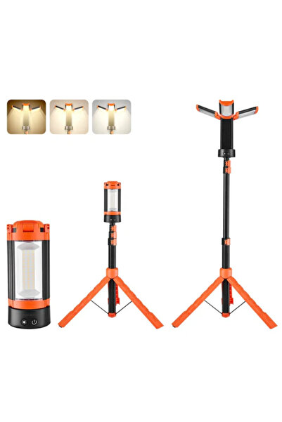 DEMAHO Lampă LED telescopică multifuncțională pentru camping, pescuit și situ...