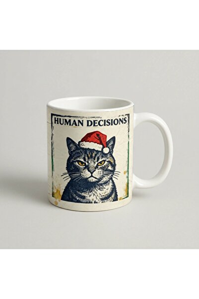 Petgifts Cana Cadou Personalizat Amuzanta Cu Mesaj Human Decisions - Ceramica...