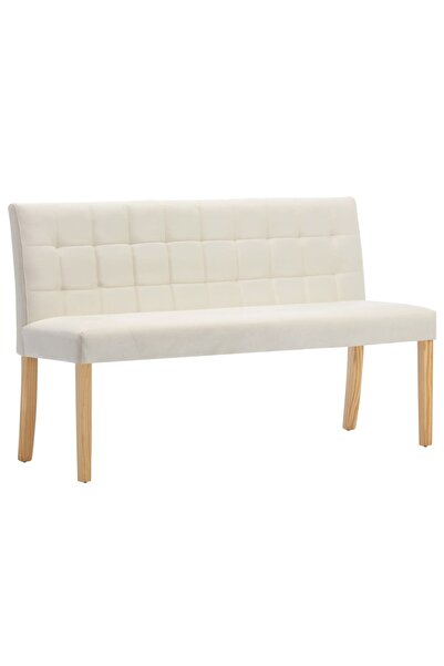vidaxl Bancă, crem, 140 cm, catifea