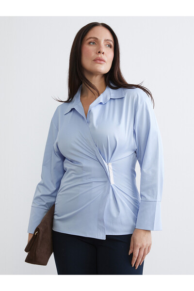 LC Waikiki Nevavm Gathered Women's Shirt with a Difference