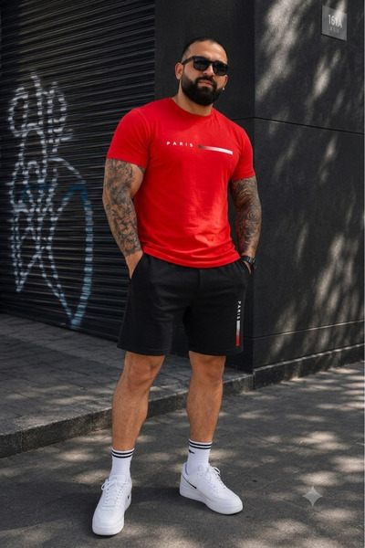Gutsy T-Shirt Shorts Thin Summer Thin Paris Printed Women's / Men's Unisex Model