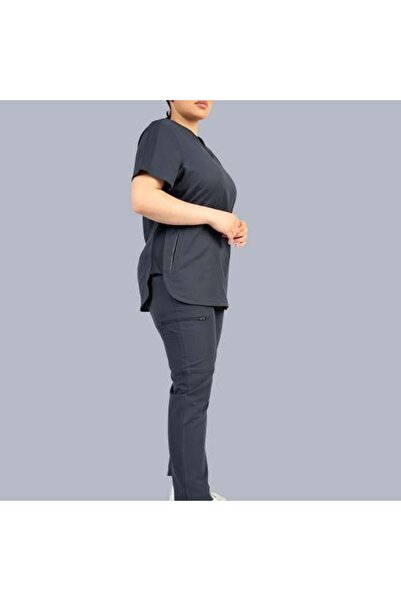alasil طقم سكراب طبي نسائي - رمادي غامق من أصيلة Women's Medical Scrub Set - ...