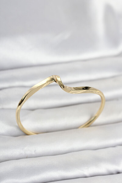 OGHAMAY Gold Color Brass Zigzag Model Women's Bracelet