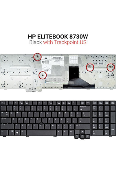 HP Πληκτρολόγιο φορητού υπολογιστή για Elitebook 8730W με Trackpoint και αγγλ...