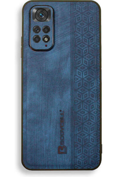 Other Δερμάτινο Πίσω Κάλυμμα με Σχέδιο Bodycell, Μπλε (Poco M4 Pro 5G / Redmi...