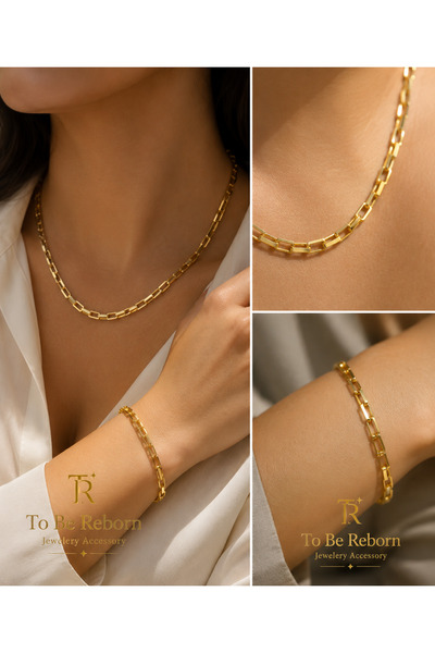 To Be Reborn JEVELRY ACCESSORY SELDA AÇIKEL Gold Kaplama Kolye Bileklik Zinci...
