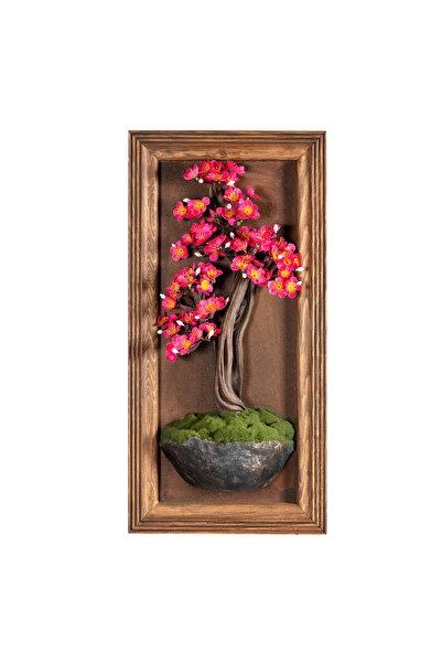 Omnia Concept Timber Bonsai Tablaeu - 2-1 - Masif Ahşap Çerçeveli 3 Boyutlu Y...