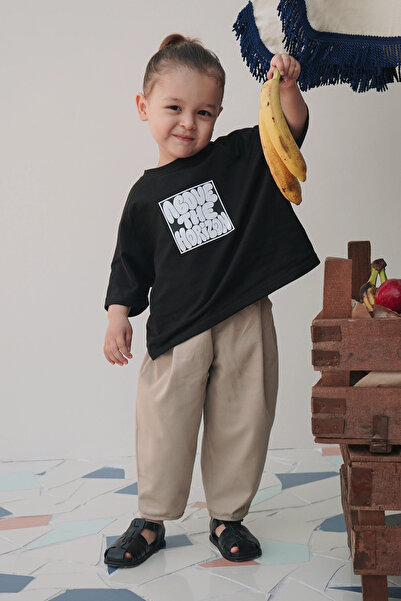 Mioma Kids Pleated Detailed Trousers Beige