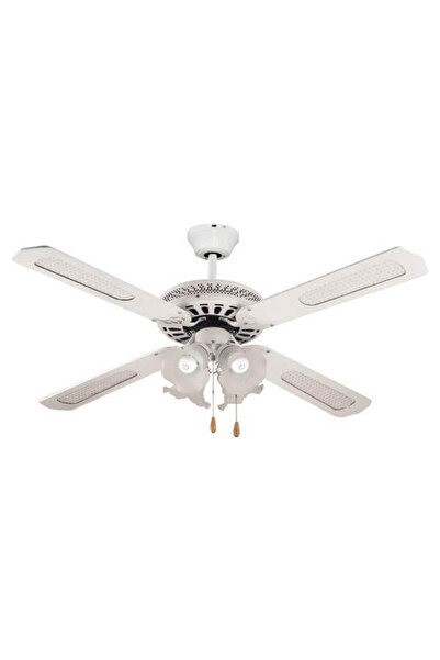 EUROLAMP Ανεμιστήρας οροφής 70W με 4 φώτα E27, Φ130cm, Λευκός