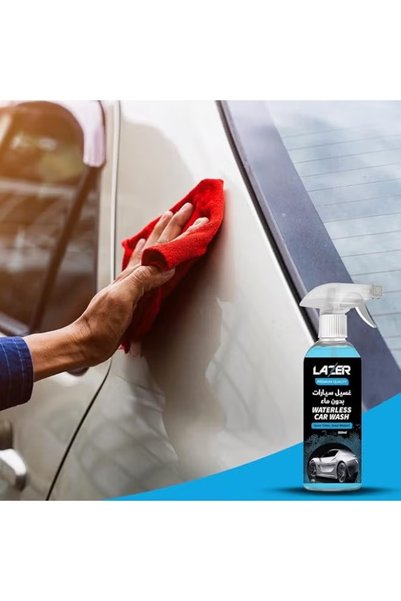 Lazer Waterless Car Wash Spray 500ml Pack of 2 | No Water Required Car Cleaner | Quick Shine Formula | Multi-Surface Cleaning