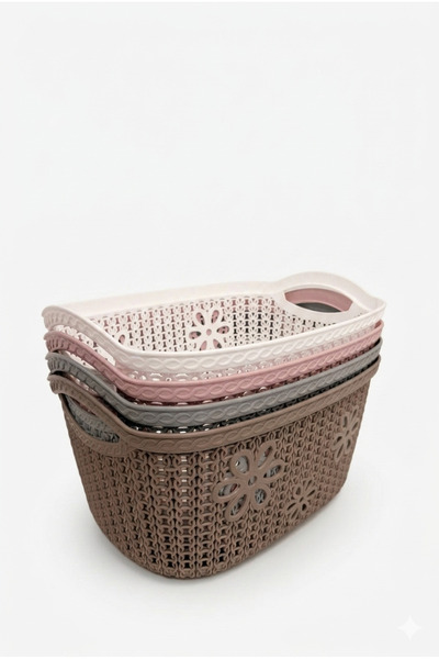 Mira Home 3 No. Woven Basket 20L - Multicolor set of 4
