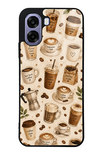 Spoyi Oppo A6T Coffee Club Tasarımlı Glossy Telefon Kılıfı