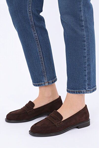 palmyralife Kadın Loafer Günlük Klasik Ayakkabı Casual Makosen Fonle Süet