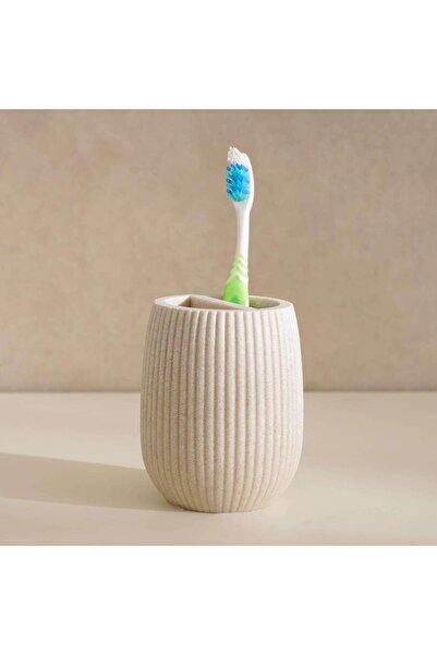 PAN HOME Siesta Tooth Brush Holder 8.3x8.3x10.2cm - Beige