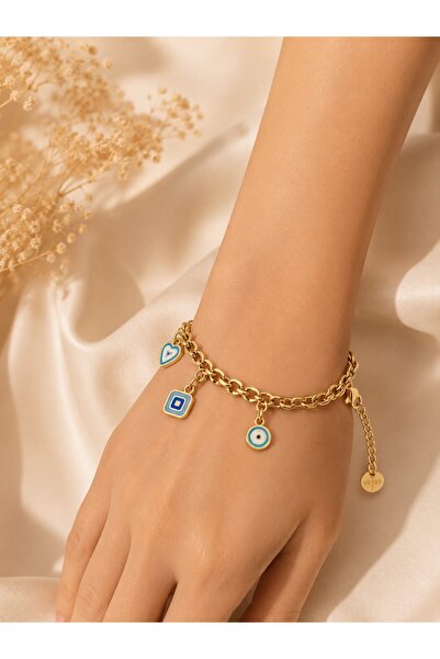 316 L çelik Steel Charm Bracelet