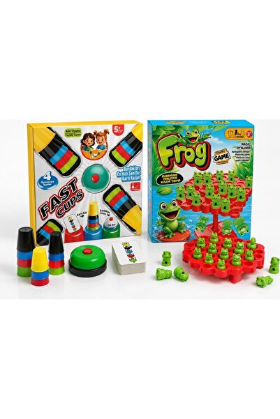 NeUygun Aile Eğlence Paketi 2'li Oyun Seti Süper Bardaklar Hızlı Bardak Dizme...