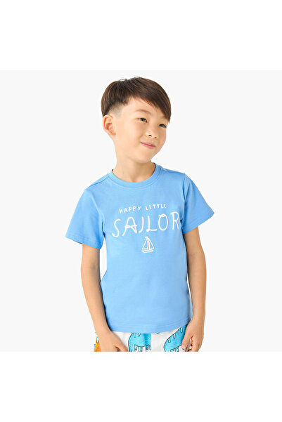 Juniors Crew Neck Short Sleeves T-shirt with Print