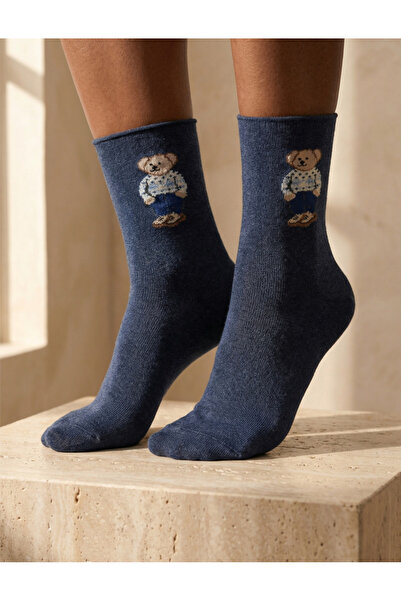 Katia&Bony Women's Teddy Patterned Non-Elastic Modal Socks
