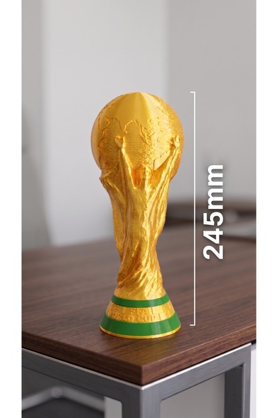 KYZUS FIFA Dünya Kupası Kupa Maketi - Parlak (Silk) Altın Renk, Taraftar Hedi...