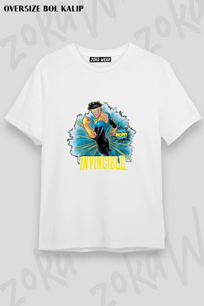 ZOKAWEAR Μπλουζάκι Unisex Loose Fit Invincible v13 με στάμπα