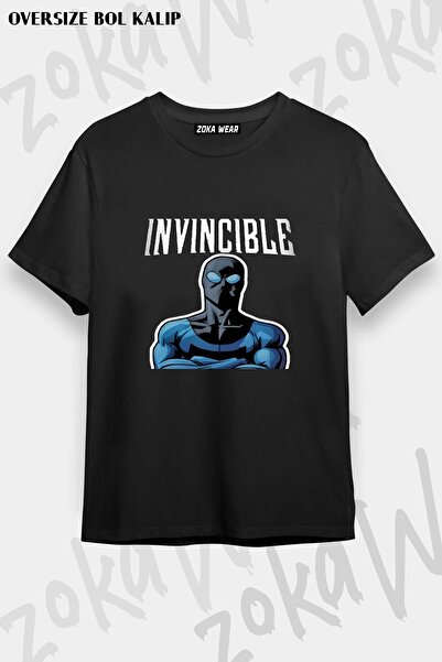 ZOKAWEAR Μπλουζάκι Unisex Loose Fit Invincible v20 με στάμπα