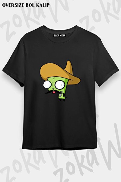 ZOKAWEAR Μπλουζάκι Unisex Loose Fit με στάμπα Invader Zim v5