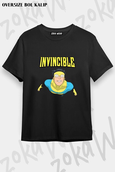 ZOKAWEAR Μπλουζάκι Unisex Loose Fit Invincible v6 με στάμπα