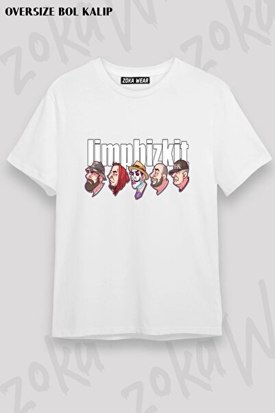 ZOKAWEAR Μπλουζάκι Unisex Loose Fit με στάμπα Limp Bizkit v15