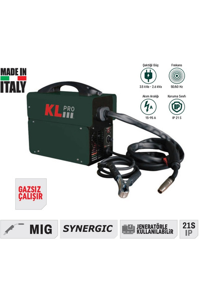 KL PRO MIG 100 İNVERTÖR gazsız gaz altı KAYNAK MAKİNASI