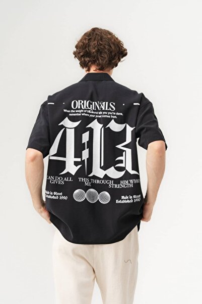 go gang own Originals Short Sleeve Oversize Shirt with Back and Chest Design ...