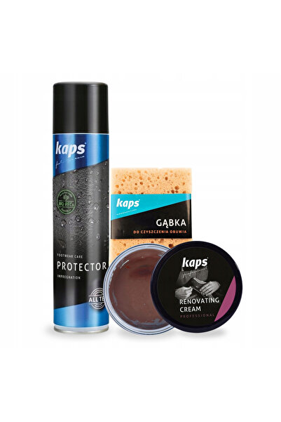 kaps Kit de renovare a incaltamintei, Kaps, maro inchis, 3 in 1, impregnare, ...