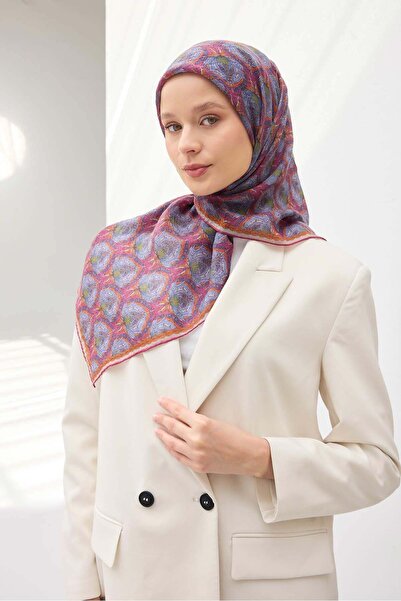 Silk Home وشاح مونار تومورك فوشيا داكن 90x90