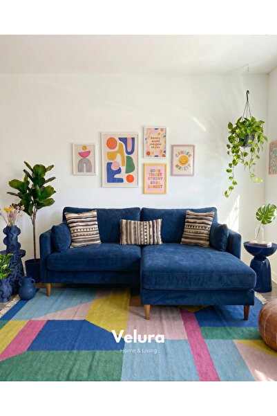 Velura Home & Living Pamela Köşe Koltuk - Lacivert