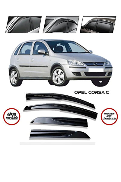 ENGAKSESUAR Opel Corsa C Parlak Siyah Mügen Cam Rüzgarlığı Opel Corsa C Tüm K...