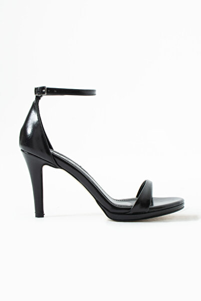 Sira Official Layla Black Open Back Evening Dress Platform Heeled Shoes