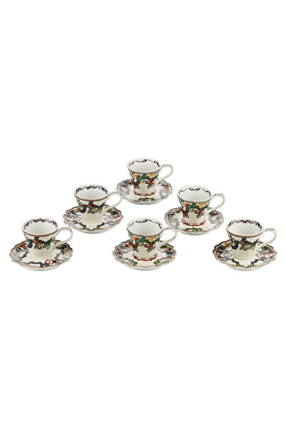 Lucky Art Velorine Bone 6-Piece Coffee Cup Set 100 ml