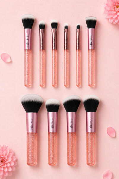 HİROS'H Professional 10 Piece Makeup Brush Set