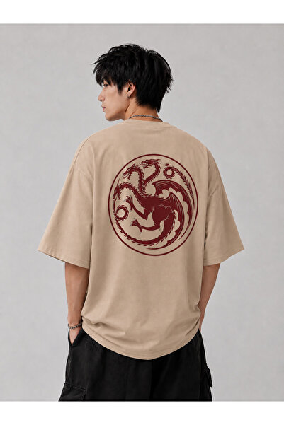 Nulivez Game of Thrones Targaryen Dragon Symbol Printed Oversize Unisex T-Shirt