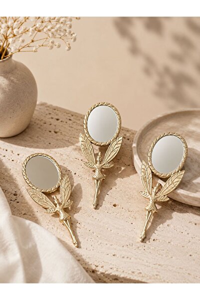 Kara Art Melek Ayna Gold Renk Hediyelik - Nişan - Söz - Nikah - Hediyelik - 1...