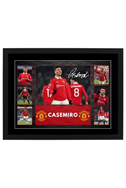 HWC Trading Casemiro Manchester United Framed Autograph Print - A3 Size Socce...