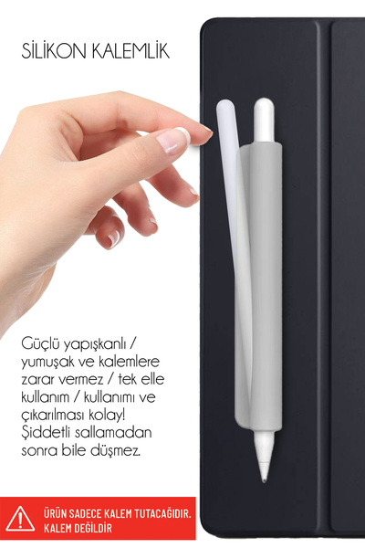 Nezih Case Tüm Stylus Kalemlere ve Normal Kalemlere Uyumlu Yapışkanlı Silikon...